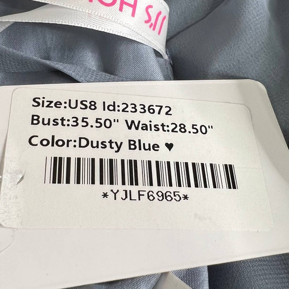 JJs House A-Line V-neck Knee-Length Chiffon Lace Bridesmaid Dress Size 8 NWT - Picture 11 of 11